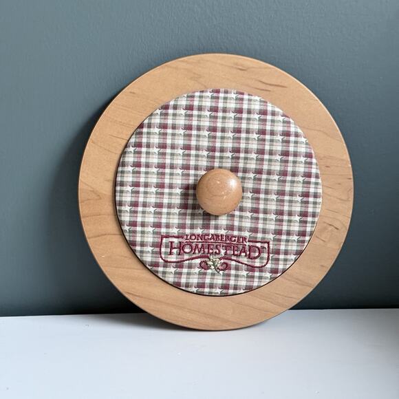 Longaberger 2002 Woven Memories Basket WoodCraft Lid Homestead Plaid Vintage T63 - Picture 1 of 4